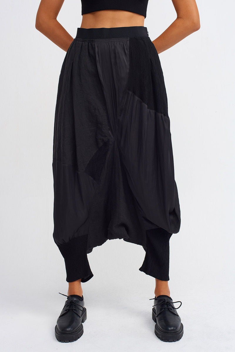 NU Solid Harem Trousers Black