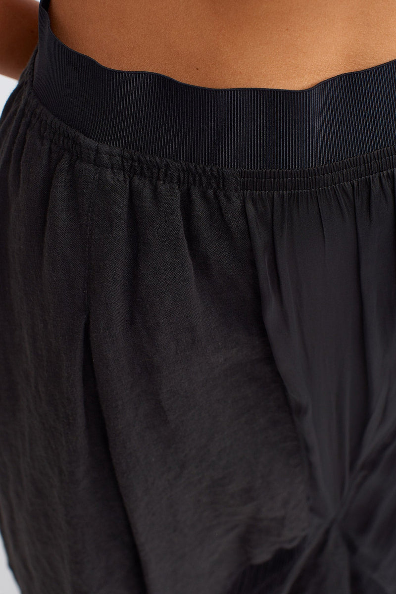 NU Solid Harem Trousers Black