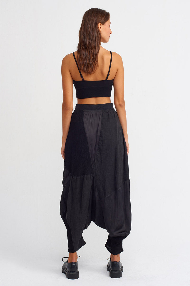 NU Solid Harem Trousers Black