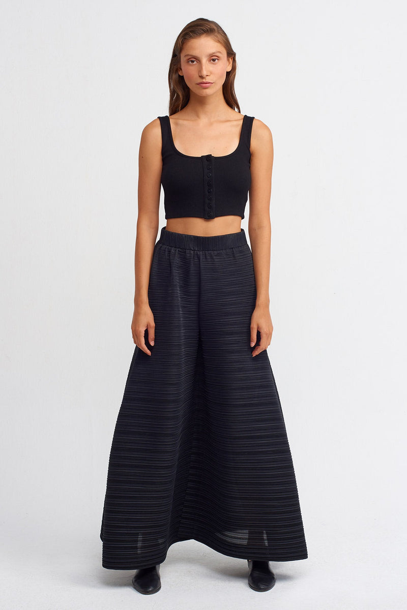 NU High Waist Loose Fit Trousers Black