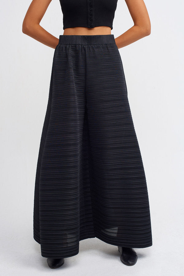 NU High Waist Loose Fit Trousers Black