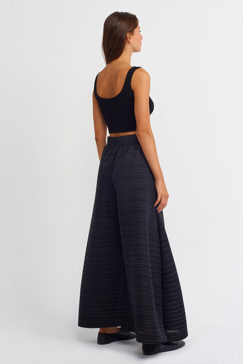 NU High Waist Loose Fit Trousers Black