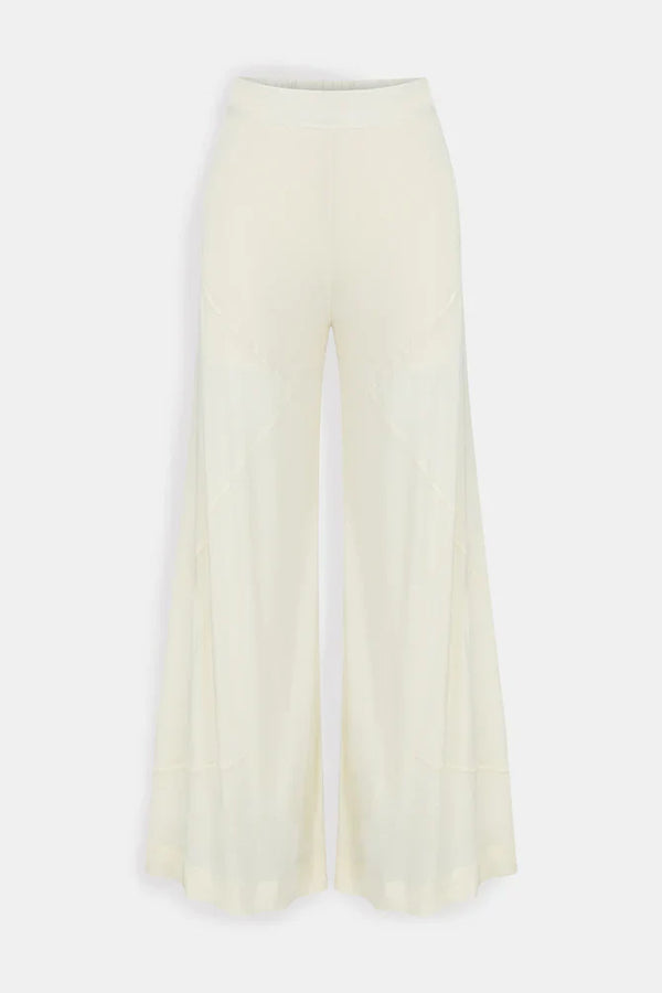 NU Solid Wide Leg Trousers Natural
