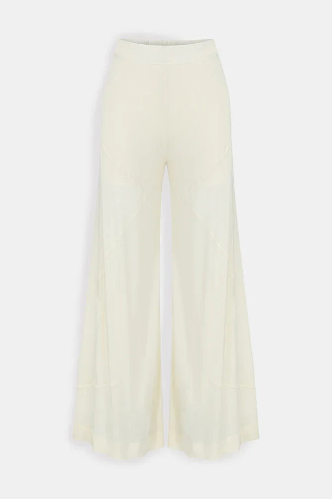 NU Solid Wide Leg Trousers Natural