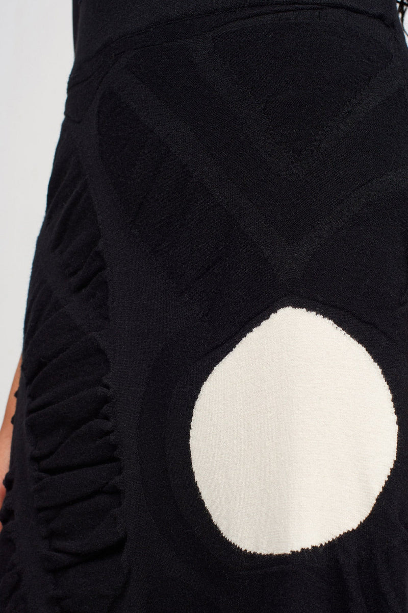 NU Two-Toned Harem Knit Trousers Natural/Black
