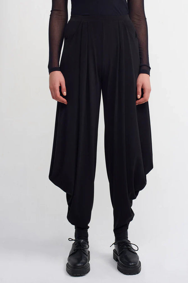 NU Elasticated Waist Solid Trousers Black