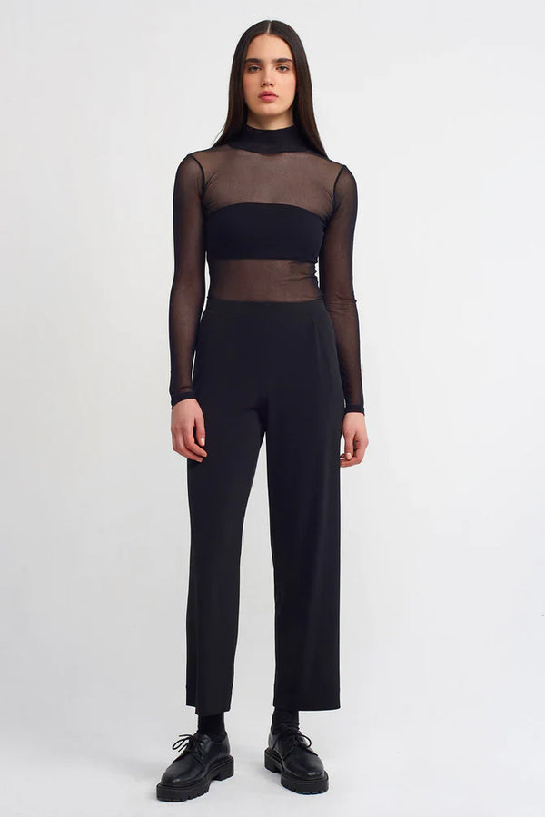 NU Elasticated Waist Solid Trousers Black