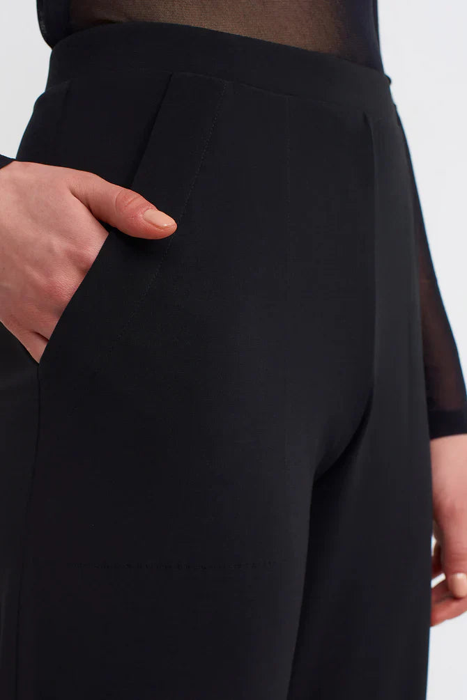 NU Elasticated Waist Solid Trousers Black