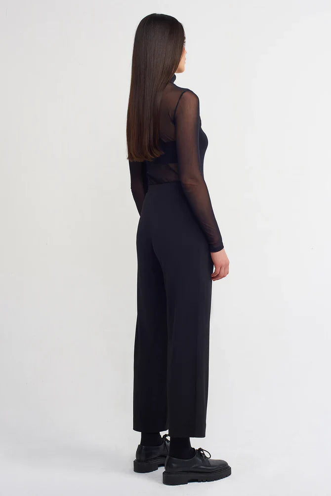NU Elasticated Waist Solid Trousers Black