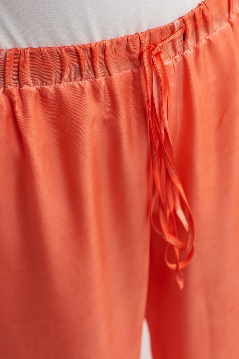 NU Printed Wide Leg Trousers Orange
