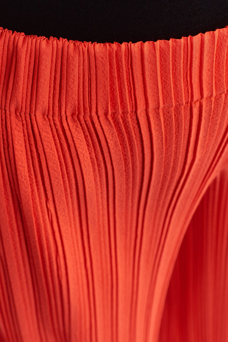 NU Pleated Straight Leg Trousers Orange
