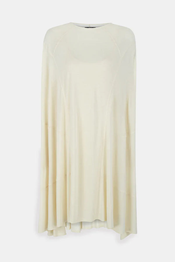 NU Solid Sleeveless Flare Dress Natural