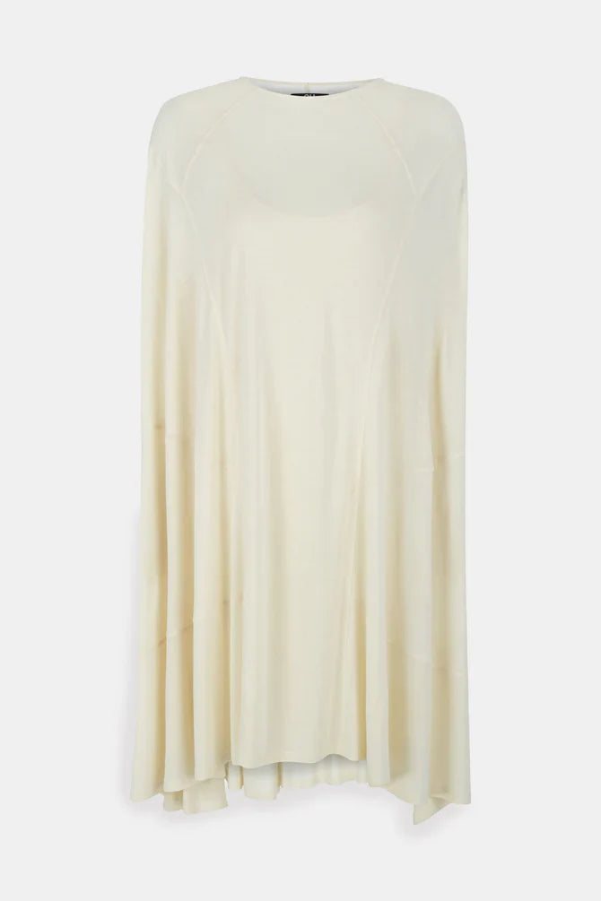 NU Solid Sleeveless Flare Dress Natural