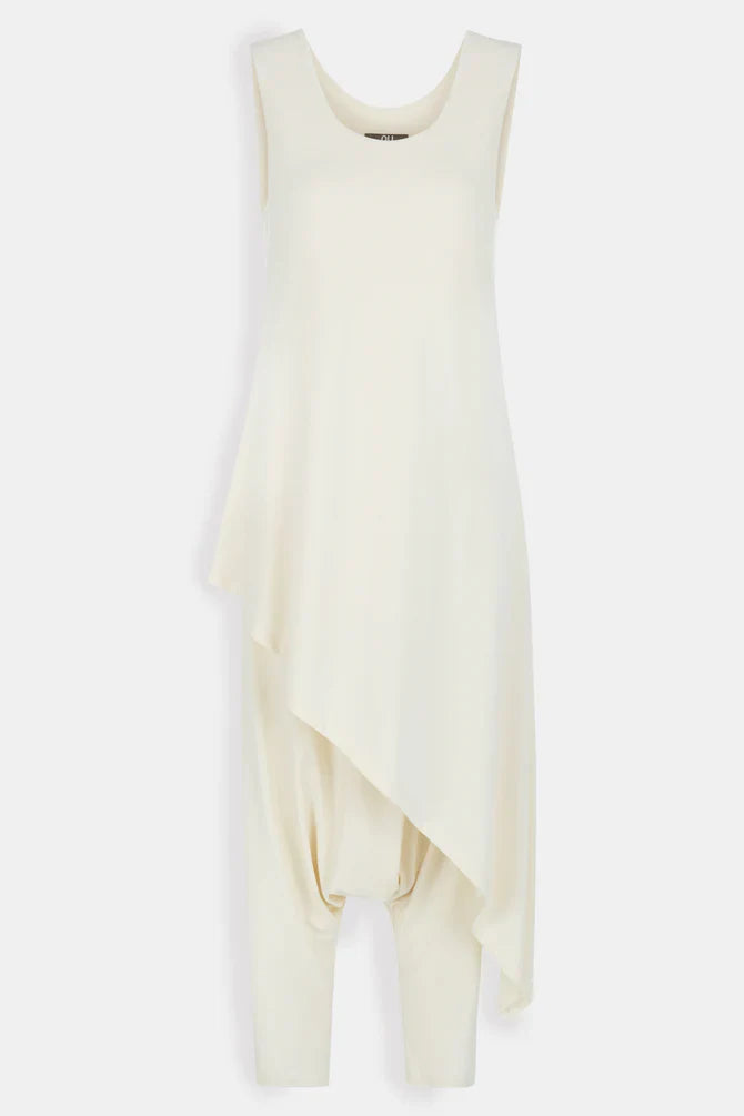 NU Solid Strap Sleeveless Jumpsuit Natural