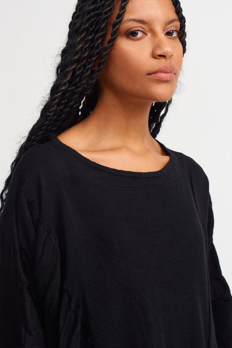 NU Two-Toned Knitted Dress Natural/Black