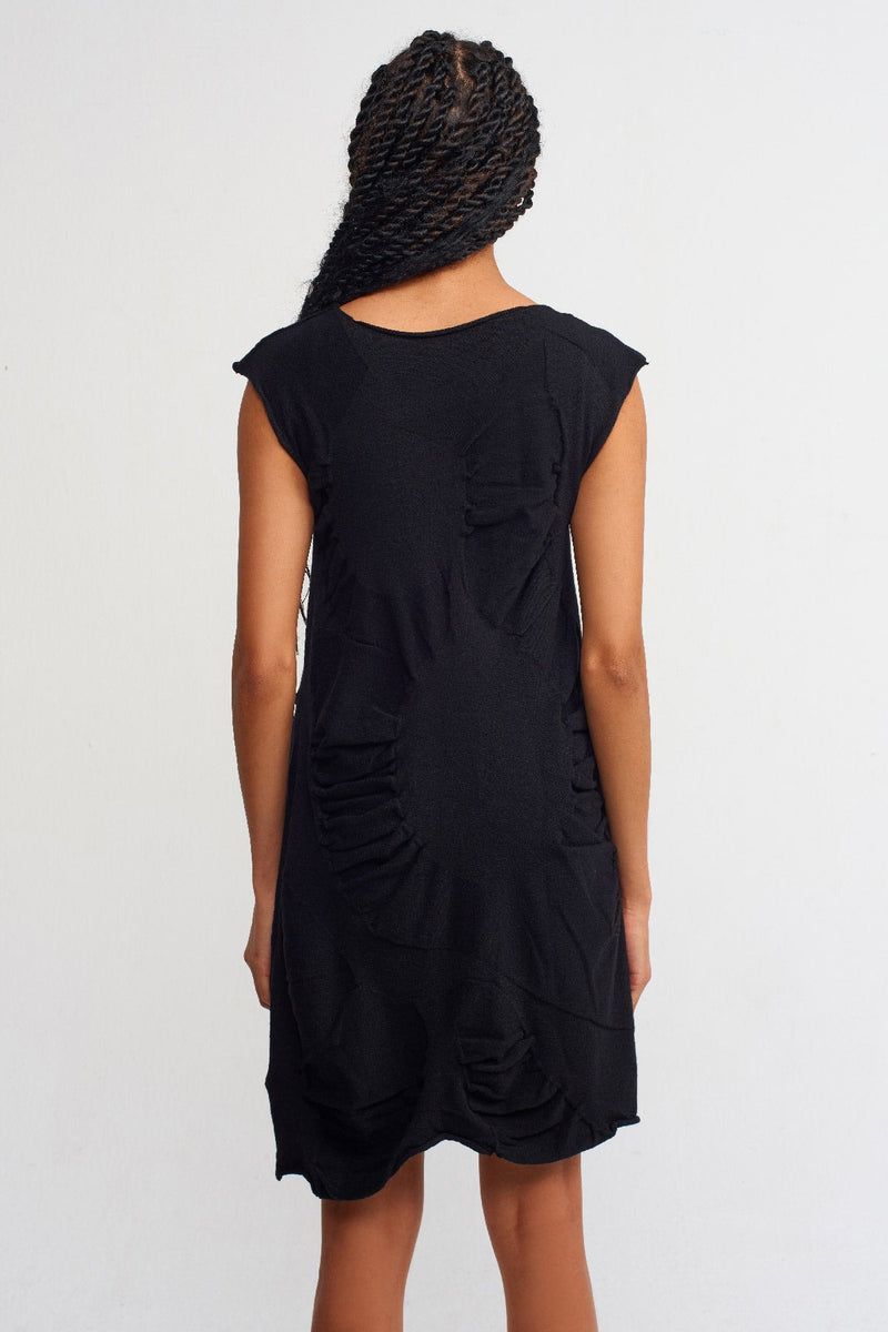 NU Two-Toned Knitted Dress Natural/Black