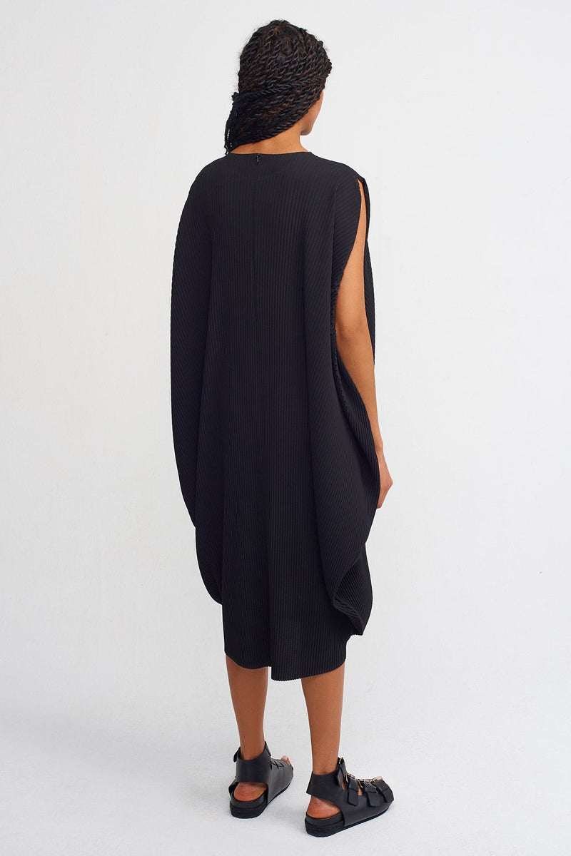 NU Ribbed Sleeveless Midi Dress Black