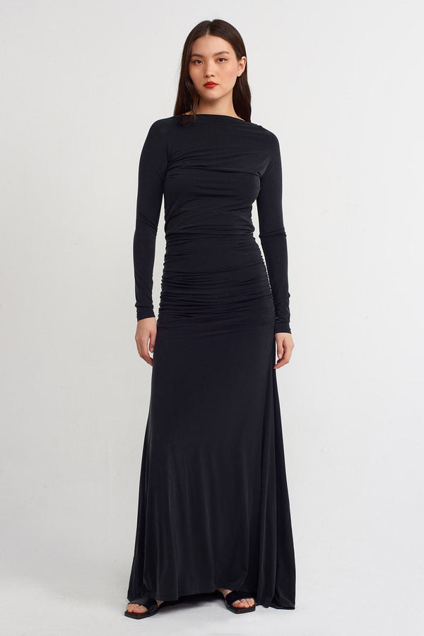 NU Back Detail Maxi Dress Black