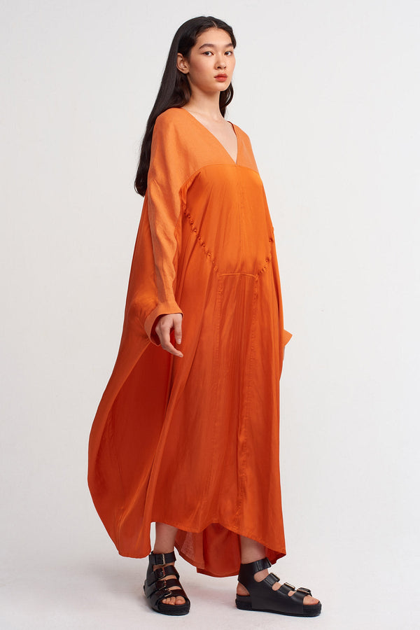 NU Linen Mix Satin Maxi Dress Amber