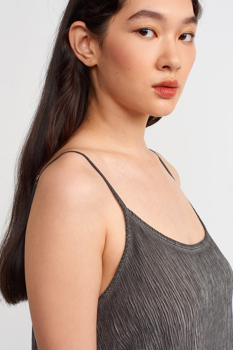 NU Strappy Side Slit Dress Black