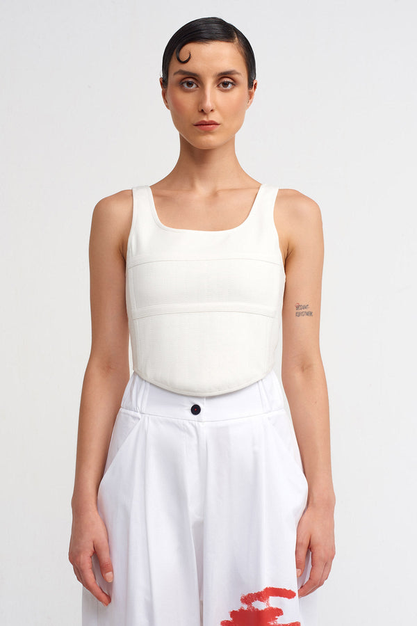 NU Corset Blouse Off White