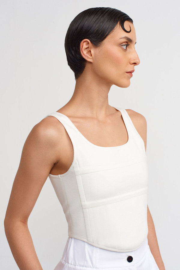 NU Corset Blouse Off White
