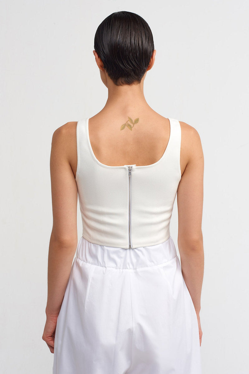 NU Corset Blouse Off White