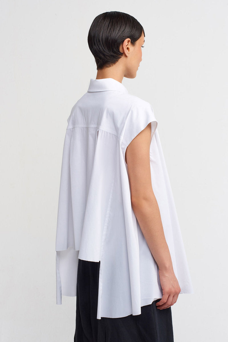 NU Side Slit Sleeveless Shirt Off White