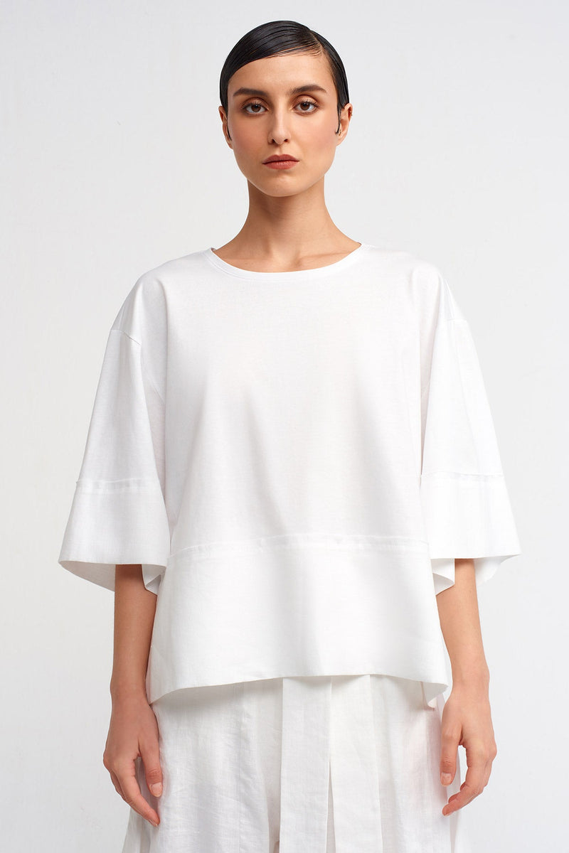 NU Oversize Basic T-Shirt Off White