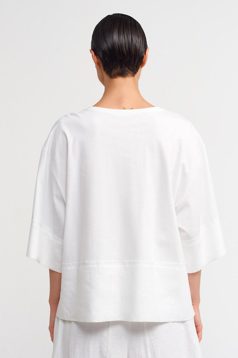 NU Oversize Basic T-Shirt Off White