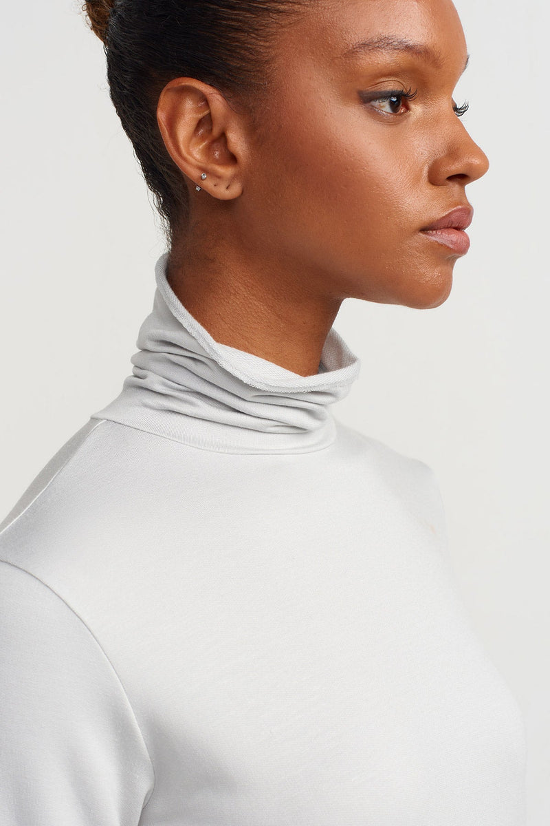 NU Ruffled Slim Fit Bodysuit Ice