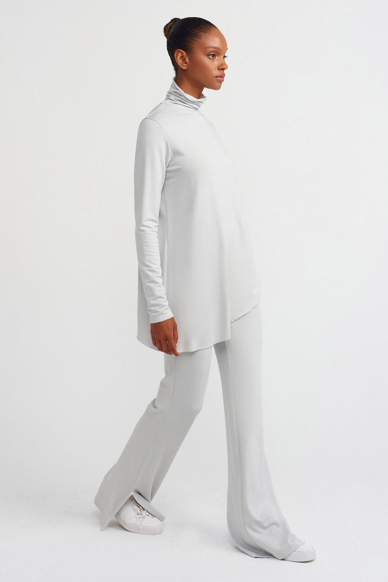NU Ruffled Slim Fit Bodysuit Ice