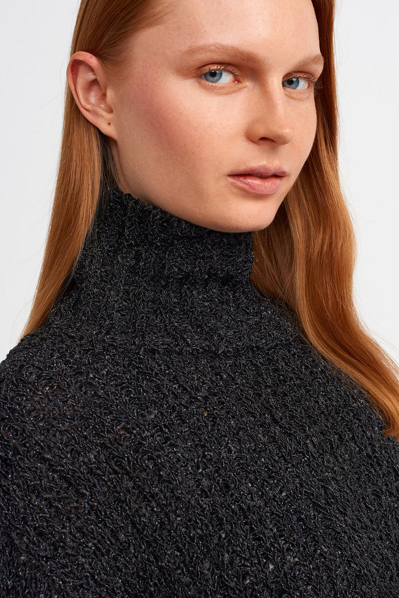 NU Turtleneck Knit Sweater Black
