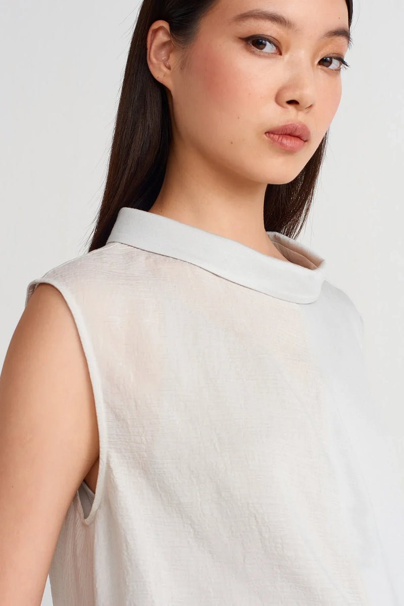 NU Fabric Block Blouse Ice