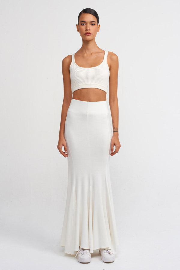 NU Lounge Mermaid Skirt Off White