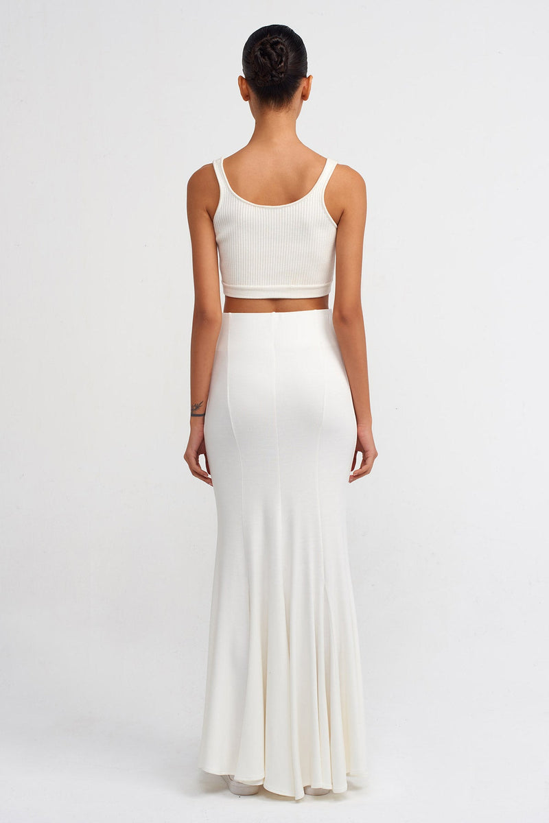 NU Lounge Mermaid Skirt Off White
