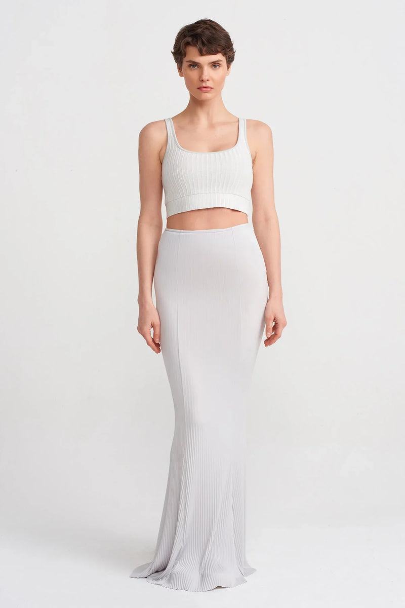 NU Pleat Fish Skirt Ice