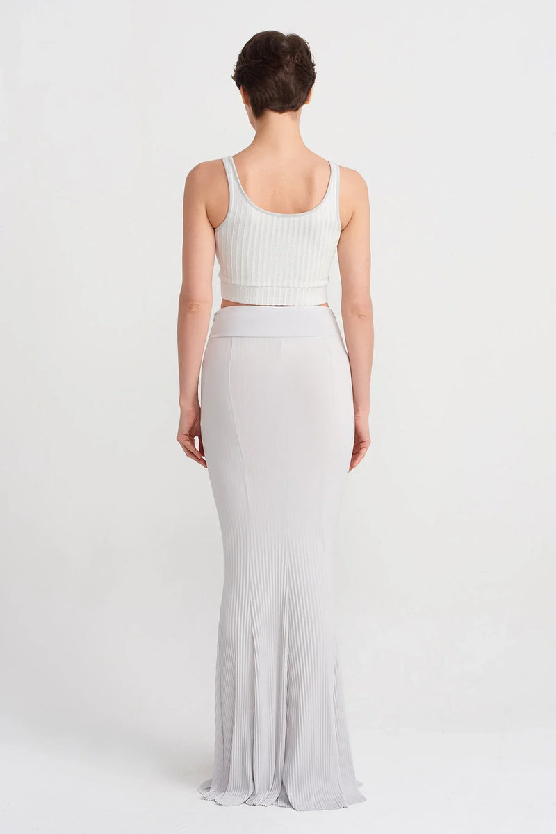 NU Pleat Fish Skirt Ice