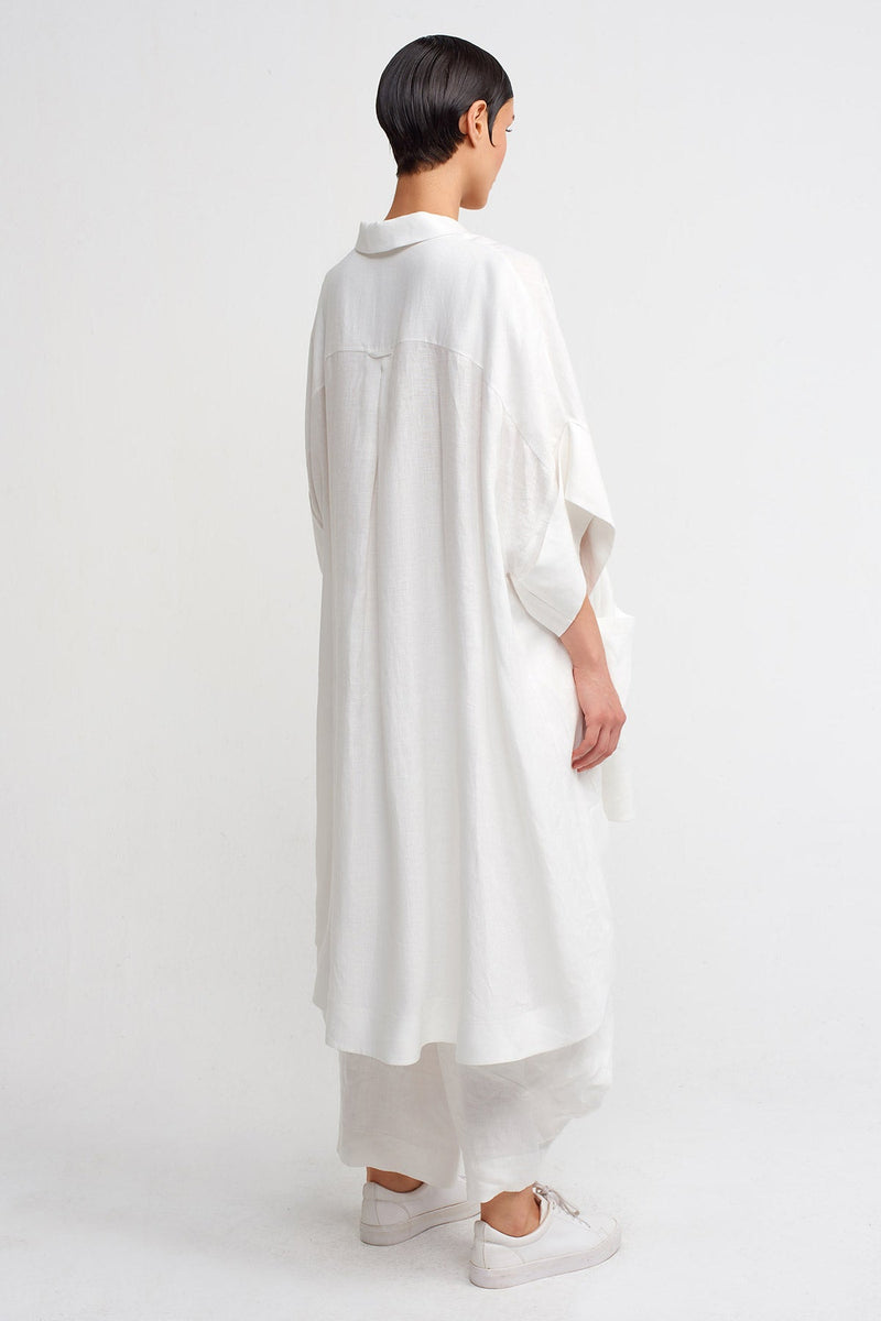 NU V-Neck Jacket Dress Off White