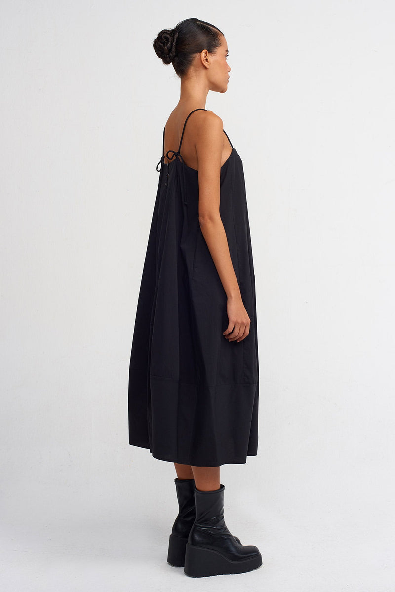NU Strappy Poplin Dress Black