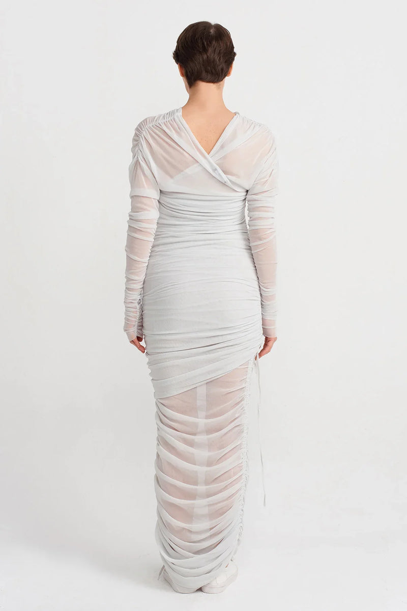 NU Long Tulle Dress Ice