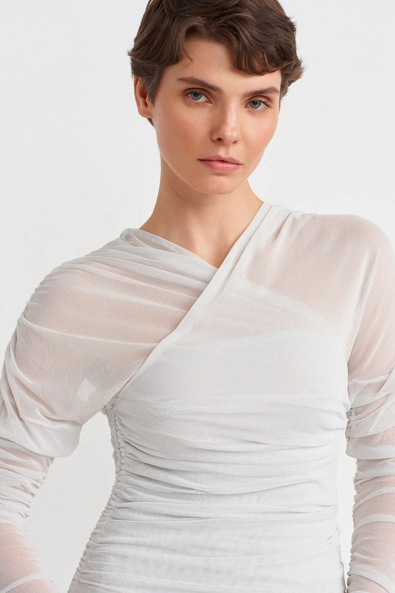 NU Long Tulle Dress Ice