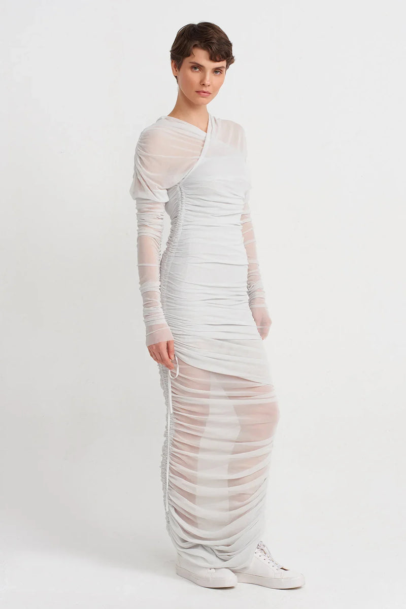 NU Long Tulle Dress Ice