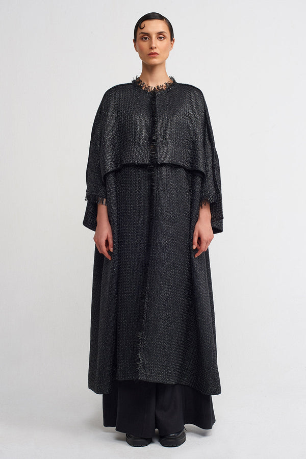 NU Long Kaftan Jacket Black