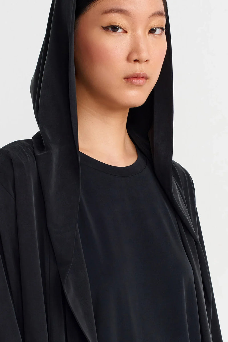 NU Hooded Basic Cardigan Black