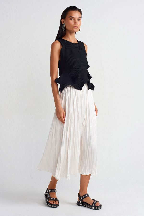 NU Origami Knitted Blouse Black