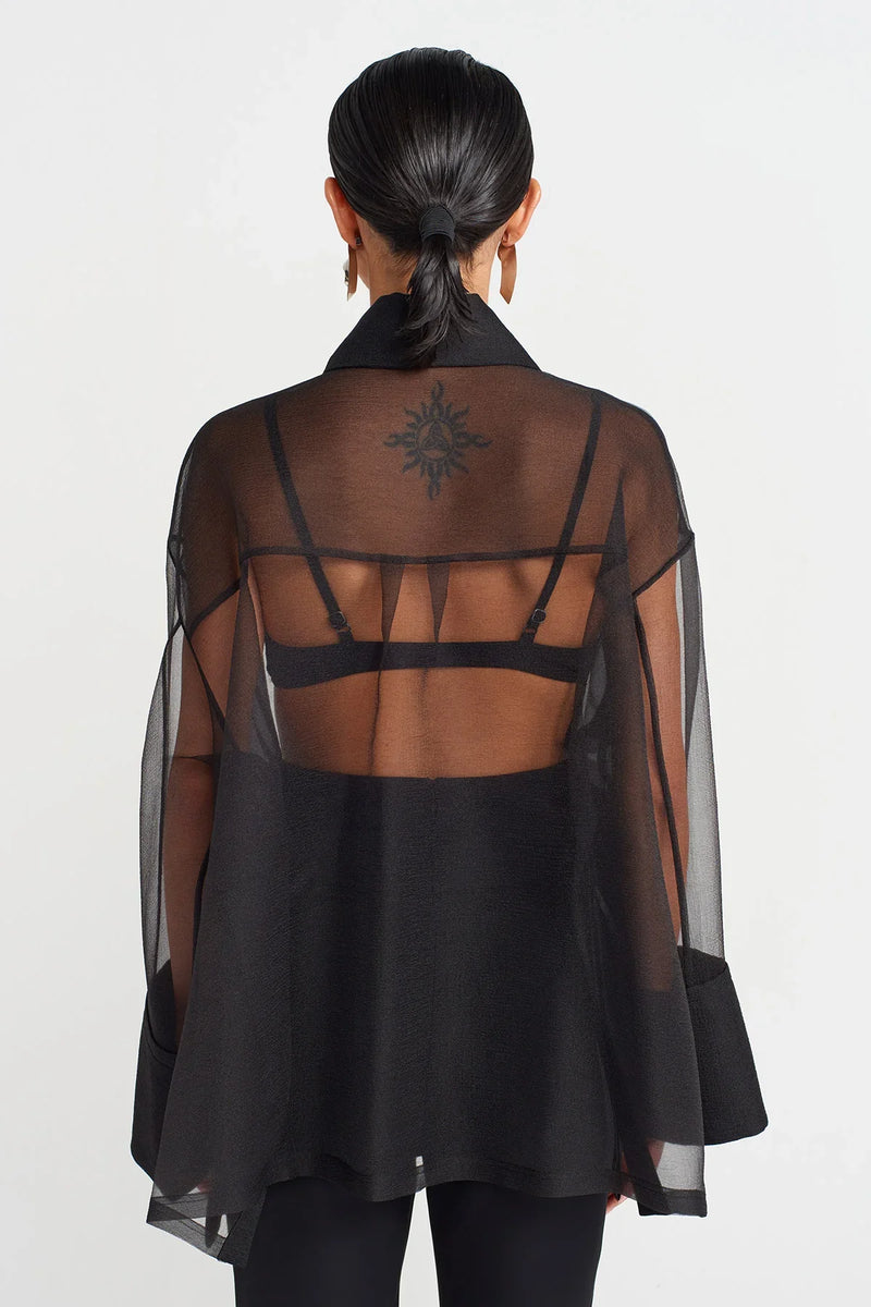 NU Organza Shirt Black