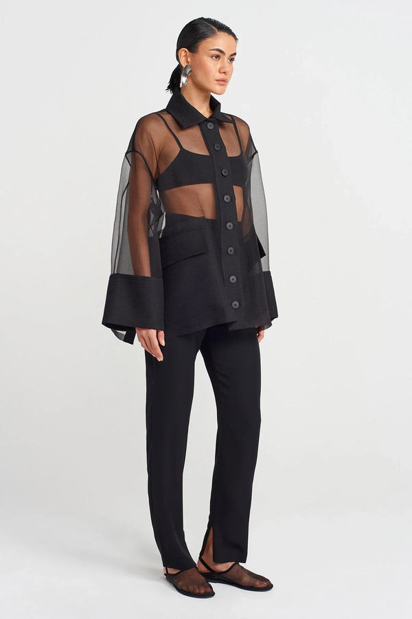 NU Organza Shirt Black