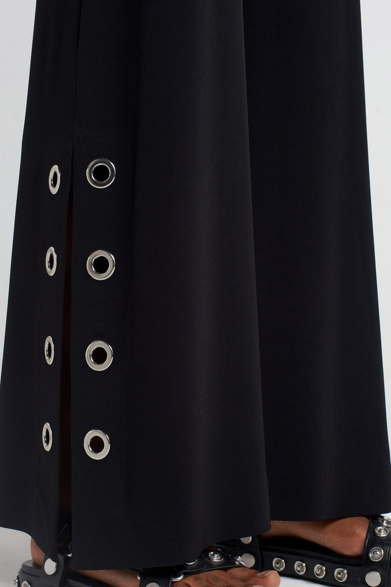 NU Eyelet Jersey Pants Black