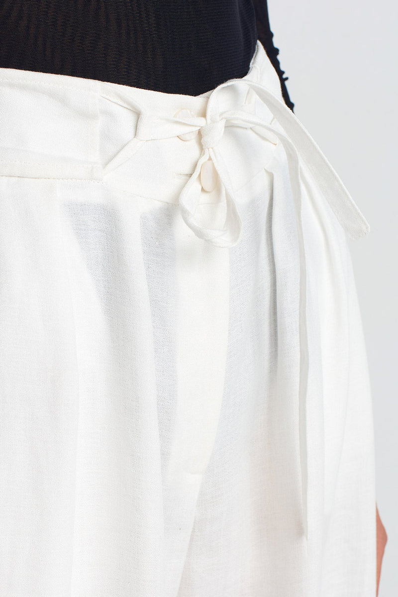 NU Printed And Pearl Embellished Pants Off White/Black